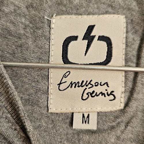Emerson men's T-shirt with print, grey and multicolour, size M