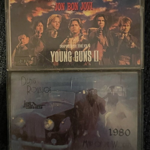 Demis Roussos and Jon Bon Jovi cassette tapes used