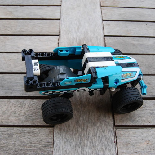 Lego Technic 42059 stunt truck used with pull back mechanism
