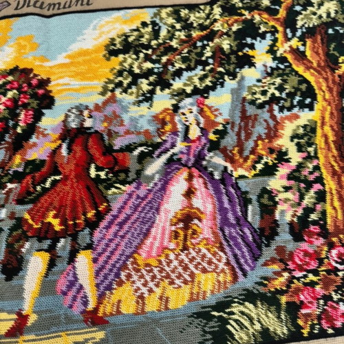 Diamant embroidered canvas used 60x125