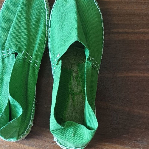 Viguera canvas espadrilles handmade new size 40 green