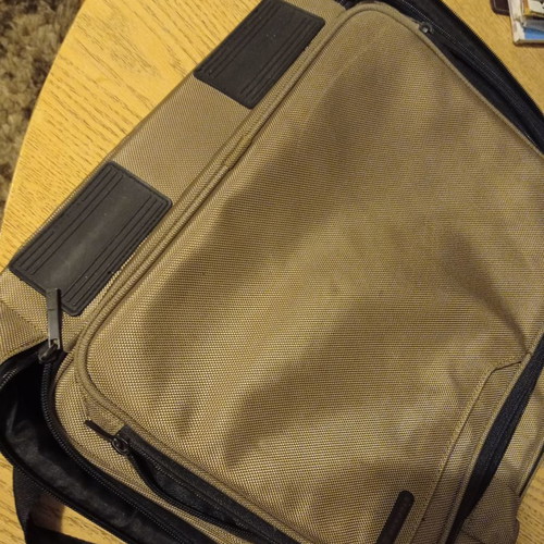 Tucano laptop bag used, beige and brown