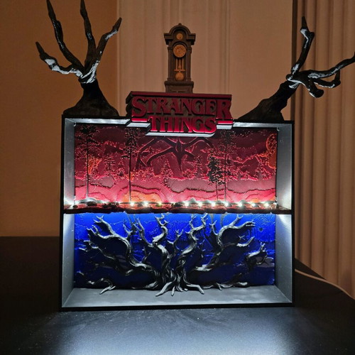 3D Printed Funko Kinder Joy Diorama Stranger Things with LED Light