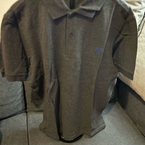 Fred Perry men's short-sleeve charcoal polo like new