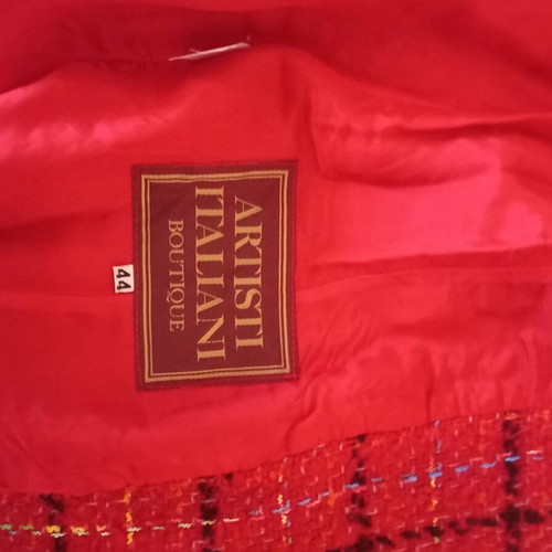 Artisti Italiani women's blazer red check like new