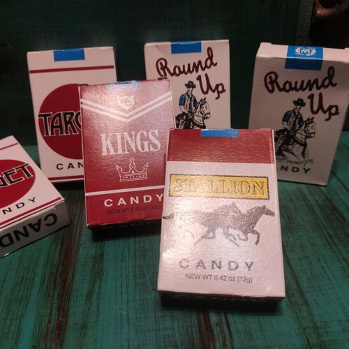 Vintage gum boxes used for decoration