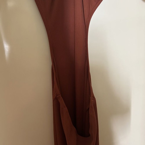 Shein long sexy dress used, brown and red, size M