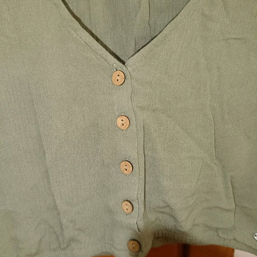 Khaki crop top Pull & Bear like new, size Small