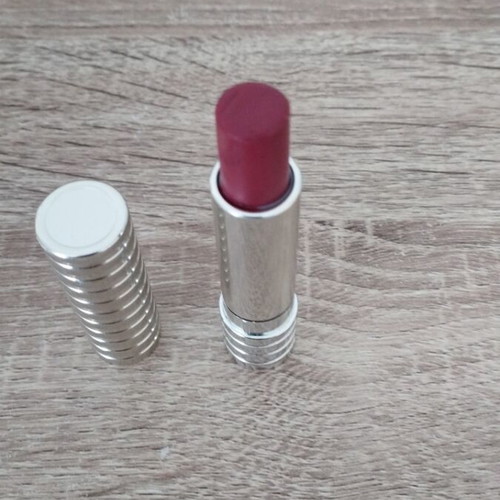 Clinique lipstick used, shade Merlot FJ, velvety texture