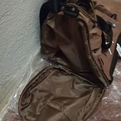 Air Jordan shoulder bag, beige and black