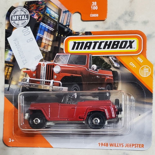Matchbox 1948 Willys Jeepster toy car, sealed