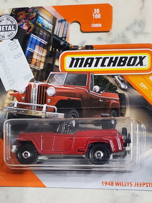 Matchbox 1948 Willys Jeepster toy car, sealed