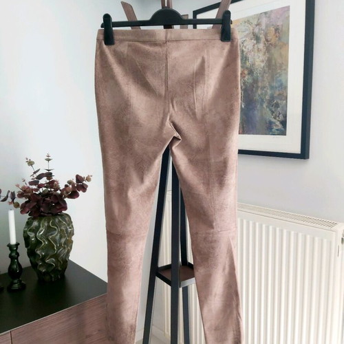 Zara fitted suede beige pants like new size M
