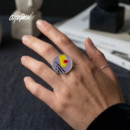 Chroma Vision adjustable ring hand-painted stainless steel