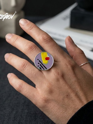Chroma Vision adjustable ring hand-painted stainless steel