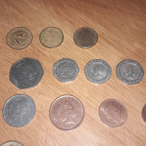 Coins used, pack of 31 pieces from various countries