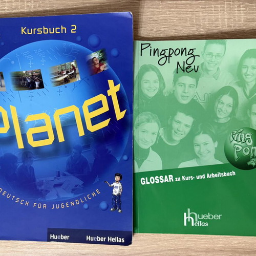 Planet A2 Kursbuch 2 and Pingpong Neu 2 Glossar used German books