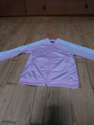 Adidas jacket used for girls 7-8 years, white pink