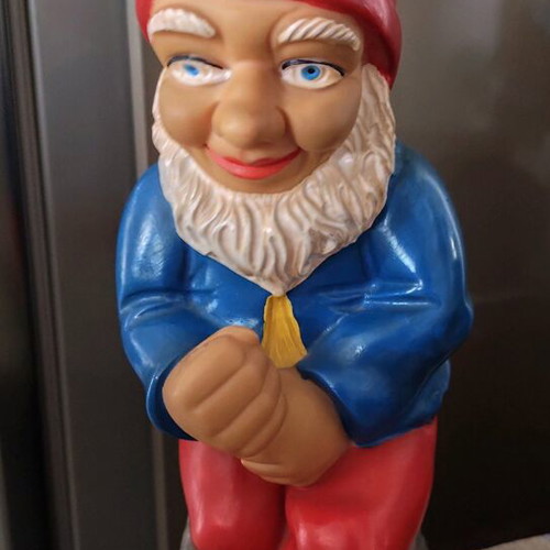 Plastic vintage gnome used