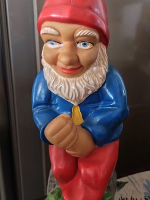Plastic vintage gnome used