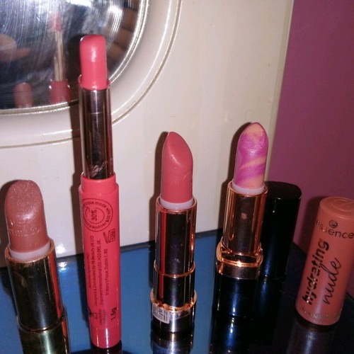 Pack of 4 branded lipsticks used Dermacol, Mua, Essence, Avon