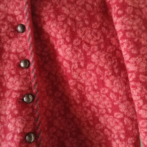Wool cardigan like new, red with buttons