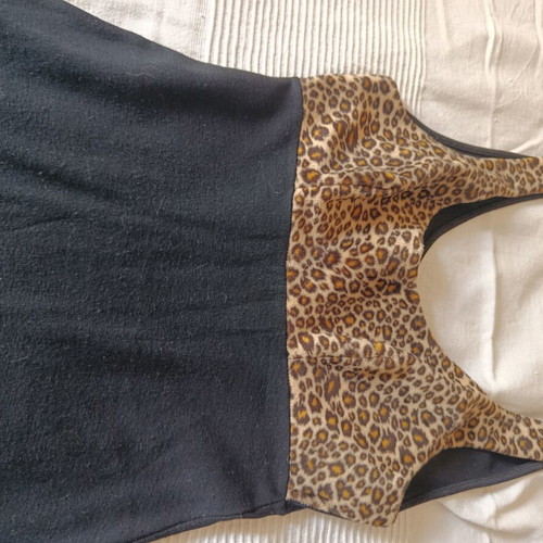 Morgan leopard dress used, size M, black and brown