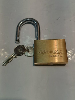 Cisa Heavy-Duty Brass Padlock 60mm New With Two Keys