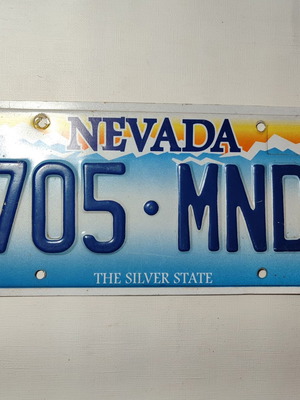 Nevada USA licence plate used, genuine for decoration