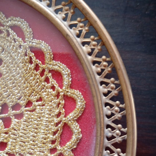Vintage ashtrays used, ornate design