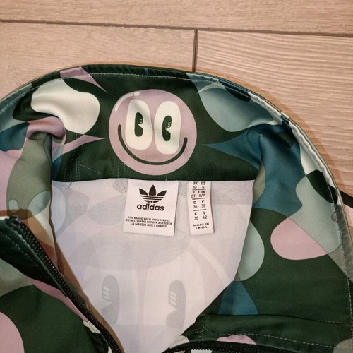 Adidas Originals Contemp Track Jacket used, multicolor with Smiley Print