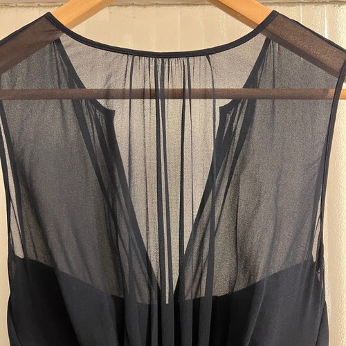 Reiss long cocktail dress dark blue XXXS new with minor defect