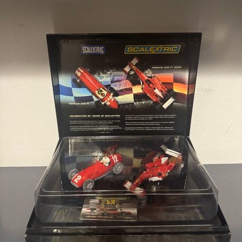 Σετ συλλεκτικά αυτοκίνητα Scalextric Ferrari 375 F1 και 248 F1 καινούργιο