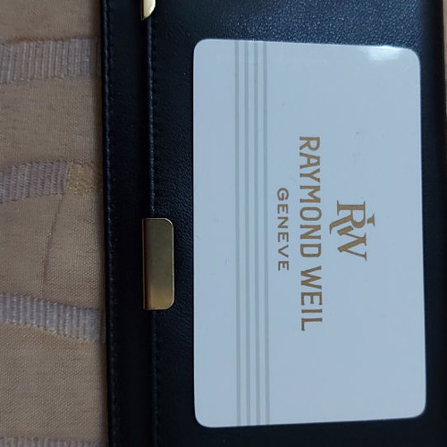 RW Raymond Weil wallet new with box and watch papers