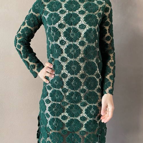 Dress green new, size S