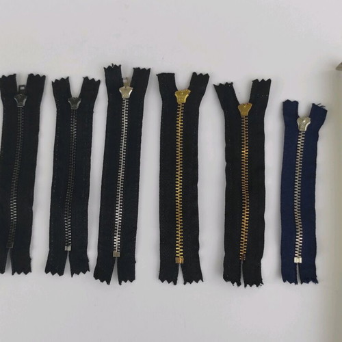 Zippers for pants used, pack of 6 pieces