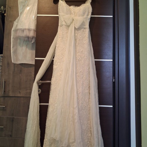 Pronovias wedding dress with hand-embroidered lace