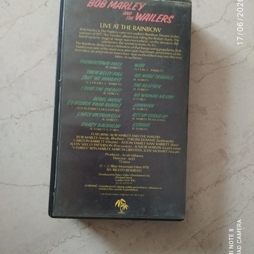Bob Marley and the Wailers VHS tape used