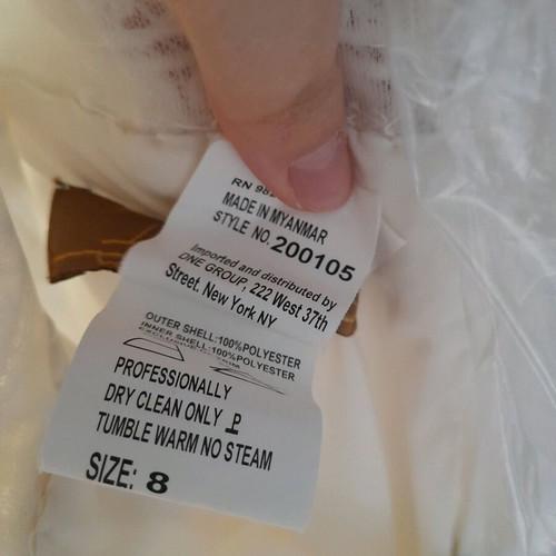 Demetrios wedding dress used with veil, mermaid style, off white