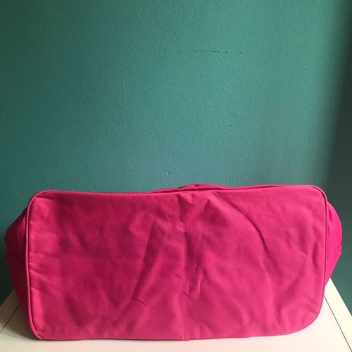 Beach bag fuchsia with white flowers new