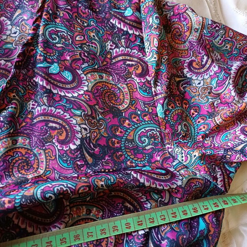 Silk Boho Maxi Dress M Dimond Milano, new, purple paisley