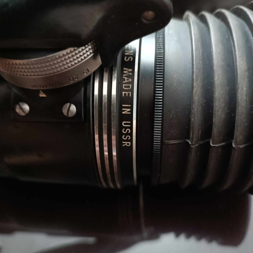 Zenit camera with telephoto lens used