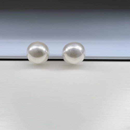 Large pearl earrings silver925 new