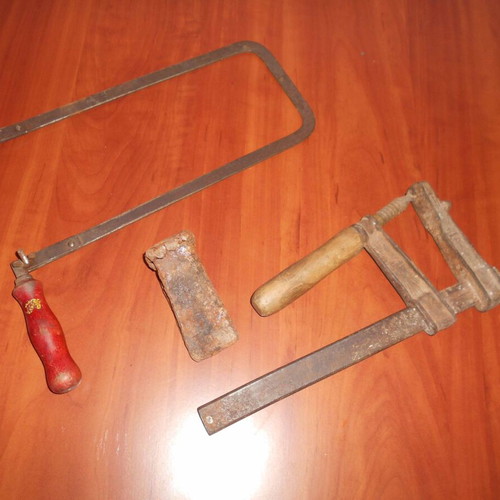 Old tools used, pack of 3, carpenter use for museum or decoration