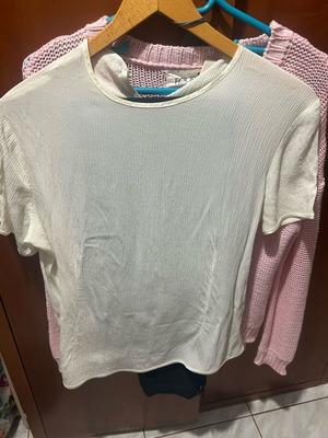 Rococo blouse crepe fabric medium size like new, white