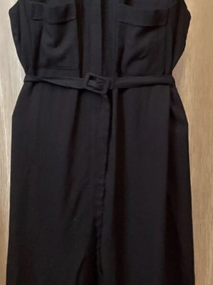 Black sleeveless FRNCH dress like new with midi/maxi belt