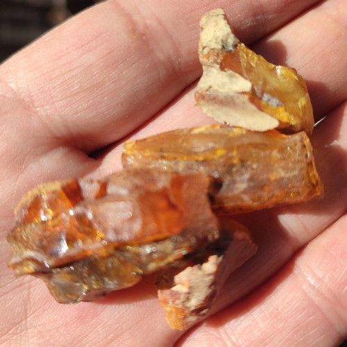 Russian Amber low pressure fragile, 4 pieces 8 grams