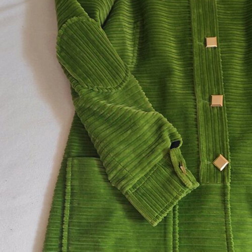 Women's coat jacket Philosophy di Lorenzo Serafini without belt bright green