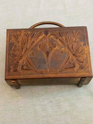 Αντίκα Μπρούτζινη Θήκη Επιστολών Art Nouveau Μεταχειρισμένη, Made in England