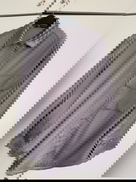 ZARA Πουκάμισο Γκρι Oversized Medium